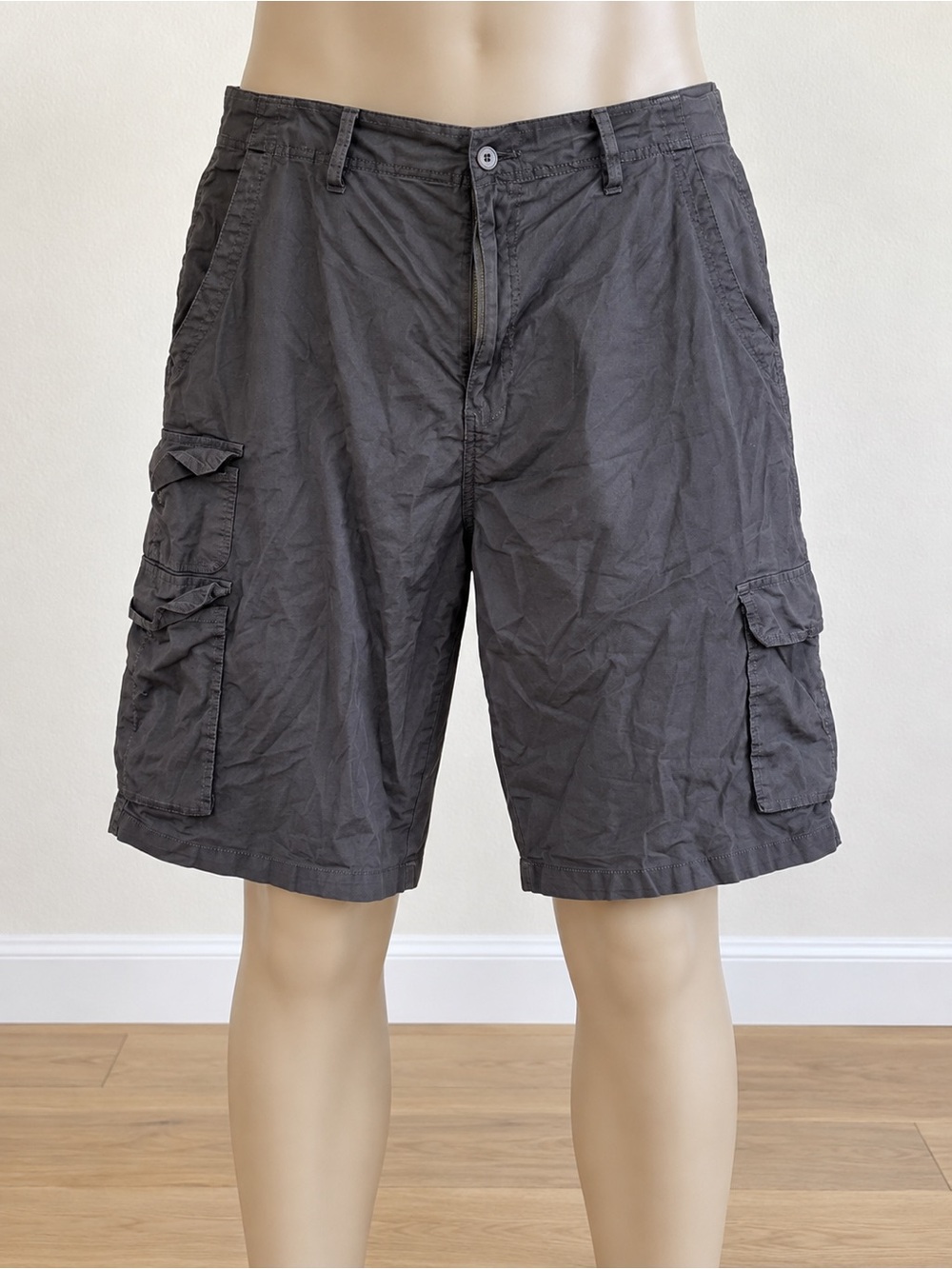 Beverly Hills Polo Club Men's Charcoal Cargo Shorts